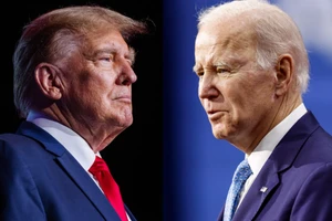 Minh họa cuộc đối đầu giữa 2 ứng cử viên Tổng thống Mỹ. Ảnh: NBC