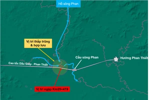 Mô phỏng đoạn đường cao tốc Phan Thiết - Dầu Giây bị ngập