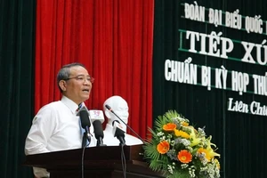 Ông Trương Quang Nghĩa, Bí thư Thành ủy TP Đà Nẵng, tiếp xúc cử tri quận Liên Chiểu