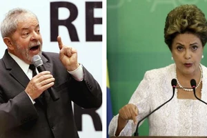 2 cựu Tổng thống Luiz Inacio Lula da Silva và Dilma Rousseff (từ trái qua)