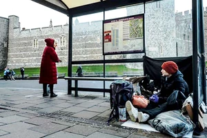 Người vô gia cư trên đường phố Anh 