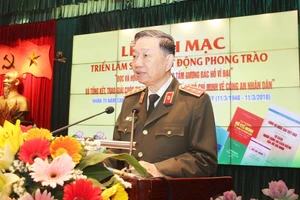  Thượng tướng Tô Lâm - Bộ trưởng Bộ Công an phát biểu tại buổi lễ