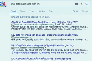 Tra cứu trên mạng dễ dàng tìm thấy rất nhiều trang web công khai rao bán thông tin cá nhân