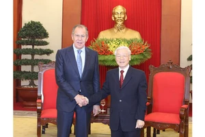 Tổng Bí thư Nguyễn Phú Trọng tiếp Bộ trưởng Ngoại giao Nga Sergey Lavrov