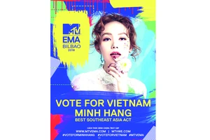Minh Hằng đại diện Việt Nam tranh cử tại giải thưởng âm nhạc hàng đầu thế giới MTV EMA 2018