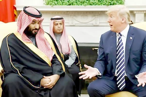 Tổng thống Donald Trump tiếp Thái tử Saudi Arabia Mohammed bin Salman tại Nhà Trắng vào tháng 3-2018
