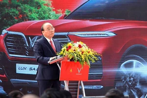 Thủ tướng Nguyễn Xuân Phúc phát biểu tại buổi lễ. Ảnh: TTXVN