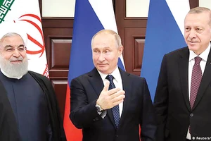 Tổng thống Iran Rouhani, Tổng thống Nga Putin và Tổng thống Thổ Nhĩ Kỳ Erdogan