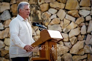 Chủ tịch Hội đồng Bộ trưởng và Hội đồng Nhà nước Cuba Miguel Diaz-Canel. Ảnh: AFP/TTXVN