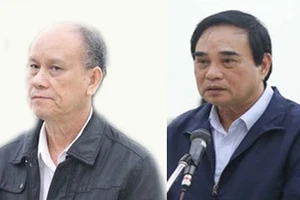 Từ trái sang: Bị cáo Trần Văn Minh và Văn Hữu Chiến 