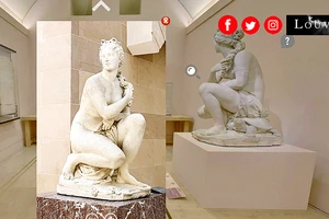 Một góc Bảo tàng Louvre ở Paris trong tour tham quan ảo