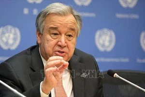 Tổng thư ký Liên hợp quốc Antonio Guterres phát biểu tại trụ sở LHQ ở New York, Mỹ. Ảnh: IRNA/TTXVN