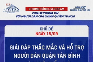20 giờ tối nay 15-9, Livestream “Dân hỏi – Thành phố trả lời”: Hỗ trợ người dân quận Tân Bình và huyện Cần Giờ