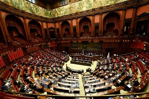 Toàn cảnh phiên họp Quốc hội Italy. Ảnh: AFP/TTXVN