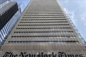 Trụ sở New York Times tại thành phố New York, Mỹ. Ảnh tư liệu: AFP/TTXVN