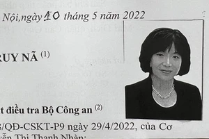 Bà Nguyễn Thị Thanh Nhàn đang bỏ trốn