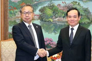 Phó Thủ tướng Trần Lưu Quang tiếp Đại sứ Yamada Takio. Ảnh: TTXVN