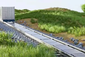 Pin mặt trời tháo lắp được trên đường sắt