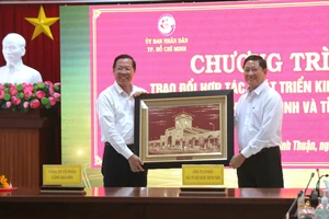 Thống nhất 5 lĩnh vực hợp tác phát triển kinh tế - xã hội giữa TPHCM và tỉnh Ninh Thuận