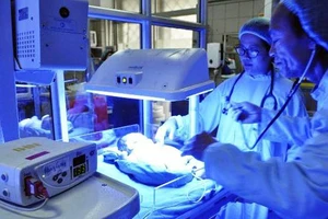 Các bác sĩ Bệnh viện Bạch Mai đang tập trung điều trị cho những trẻ sơ sinh mắc bệnh lý ở Bắc Ninh