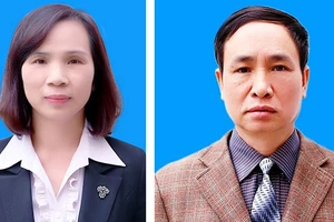 Bị can Triệu Thị Chính (trái) và bị can Phạm Văn Khuông