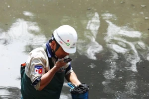 Sông Tô Lịch bớt hôi sau 3 tuần làm sạch bằng công nghệ Nhật Bản