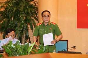 Thiếu tướng Nguyễn Thanh Tùng thông tin cho báo chí tại cuộc họp báo của UBND TP Hà Nội chiều 9-9