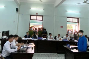 Bị cáo Lê Quang Huy Phương tại phiên tòa sơ thẩm