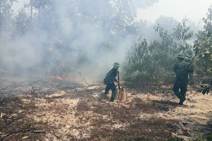 Khoanh vùng dập lửa chữa cháy rừng