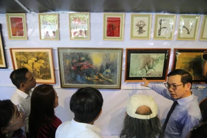 Một số tác phẩm nghệ thuật của danh họa Lê Bá Đảng được giới thiệu tại triển lãm