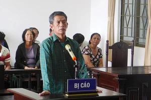 Bị cáo Phạm Quang Đạo tại phiên tòa xét xử sáng 5-6-2018