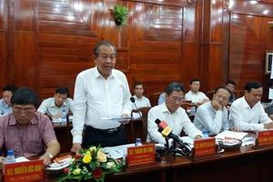 Phó Thủ tướng Thường trực Trương Hòa Bình phát biểu