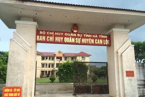 Trụ sở Ban Chỉ huy Quân sự huyện Can Lộc, nơi ông Tr. công tác