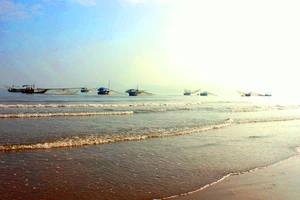 Một góc biển huyện Lộc Hà, tỉnh Hà Tĩnh