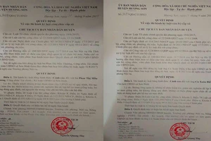 Quyết định kỷ luật của UBND huyện Hương Sơn, tỉnh Hà Tĩnh