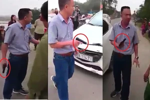 Vụ rút súng đe dọa sau tai nạn ở Hà Tĩnh: Phạt tài xế 38 triệu đồng