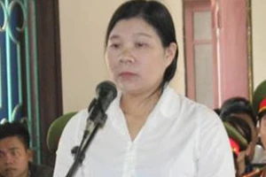 Bị cáo Trần Thị Xuân tại phiên tòa 