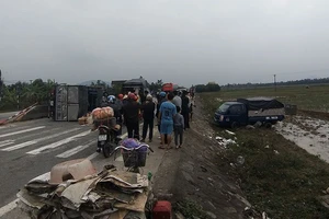 Tai nạn giao thông liên hoàn trên quốc lộ 1A ở Hà Tĩnh