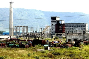 Một góc dự án nhà máy thép Vạn Lợi ở Khu kinh tế Vũng Áng
