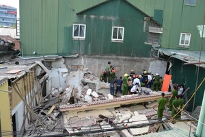 Hiện trường ngôi nhà 2 tầng ở TP Hà Tĩnh bị đổ sập vào chiều 6-6-2019
