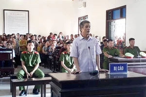 Bị cáo Nguyễn Trọng Đoàn tại phiên tòa
