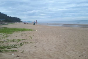 Khu vực bãi biển thị trấn Thiên Cầm, huyện Cẩm Xuyên, Hà Tĩnh
