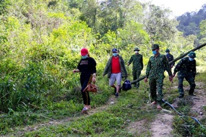 Lực lượng Bộ đội Biên phòng Hà Tĩnh phát hiện, bắt giữ 2 đối tượng đang cắt rừng vượt biên trái phép vào Việt Nam