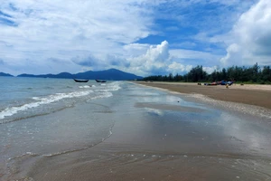 Một góc vùng biển ở huyện Lộc Hà, tỉnh Hà Tĩnh