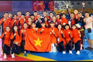 Tuyển taekwondo Việt Nam tại SEA Games 30 ở Philippines giành 3 HCV đối kháng. Ảnh: liên đoàn taekwondo VN