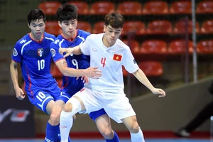 U20 Futsal Việt Nam ngược dòng ấn tượng 5-4 trước đối thủ. Ảnh: Quang Thắng.