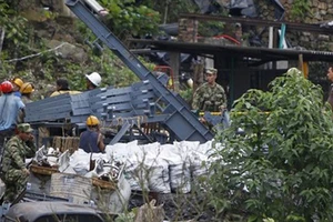 Hiện trường một vụ nổ mỏ than ở Colombia Ảnh: REUTERS 