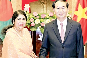 Chủ tịch nước Trần Đại Quang tiếp Chủ tịch Quốc hội Bangladesh Shirin Sharmin Chaudhury