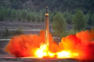 Triều Tiên phóng thử một tên lửa hồi tháng 7. Ảnh: KCNA