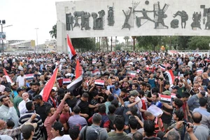 Người dân Iraq tuần hành kêu gọi ngừng các hành động hủy hoại Syria 